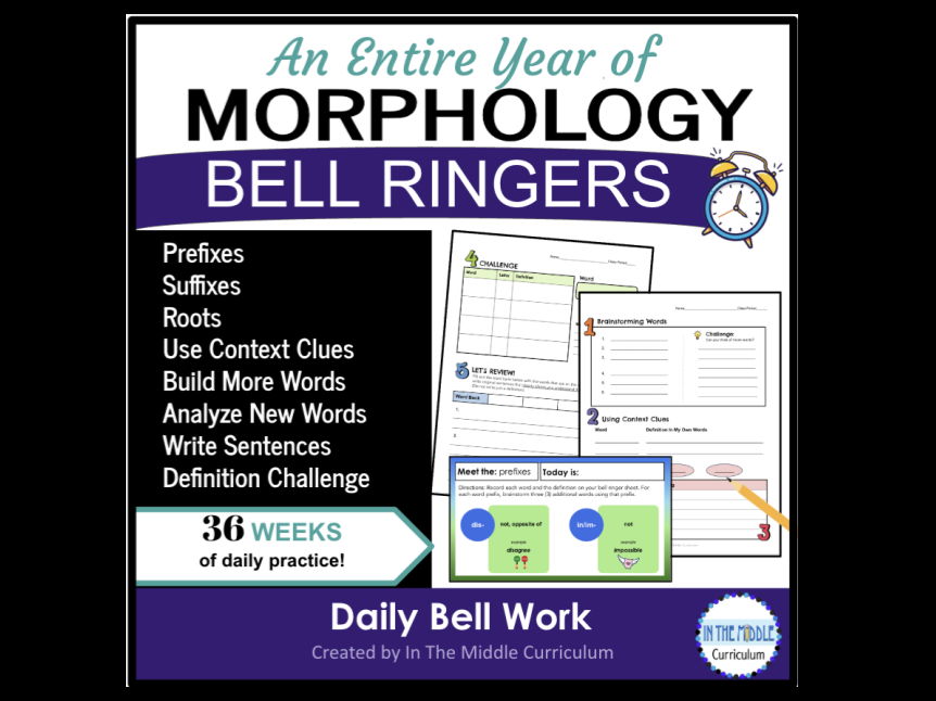 Morphology Bell Ringers | Roots, Prefixes, Suffixes