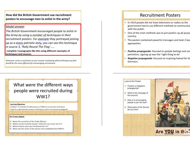 World War One Recruitment