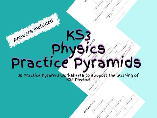 20 KS3 Physics Practice Pyramid Worksheets PDF
