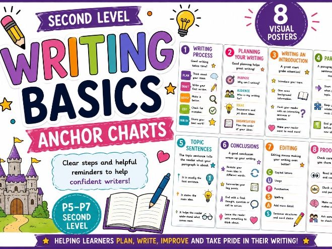 Writing Basics Second Level/KS2 Anchor Charts