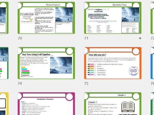 Frankenstein Scheme of work for KS3 - Part 1 of 2