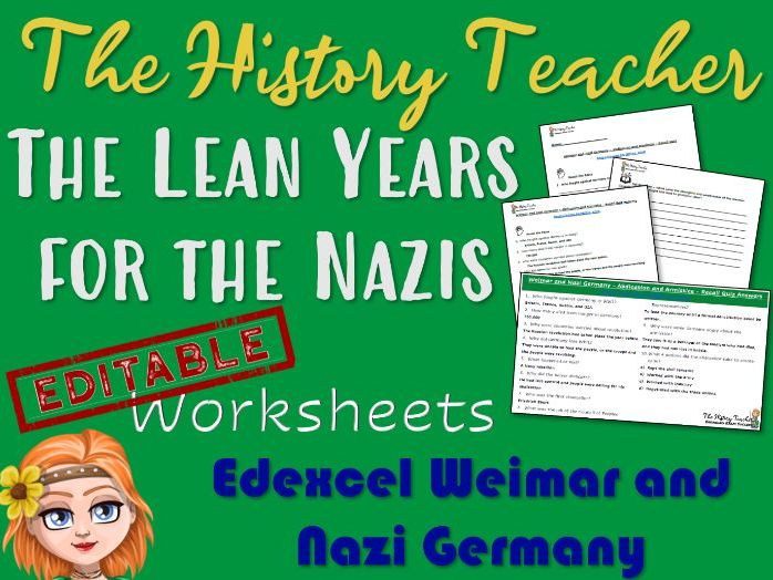 The Lean Years - Editable Worksheets