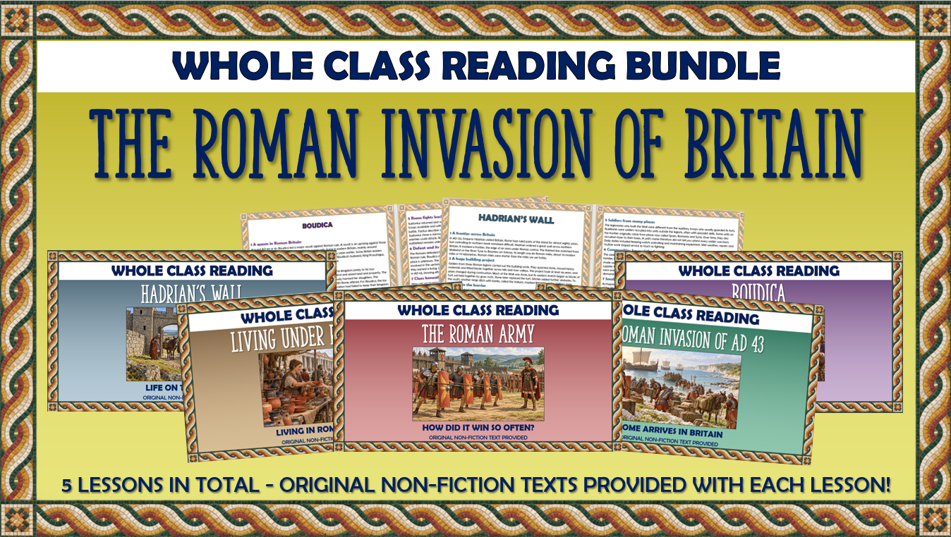 The Roman Invasion of Britain - Whole Class Reading Bundle!