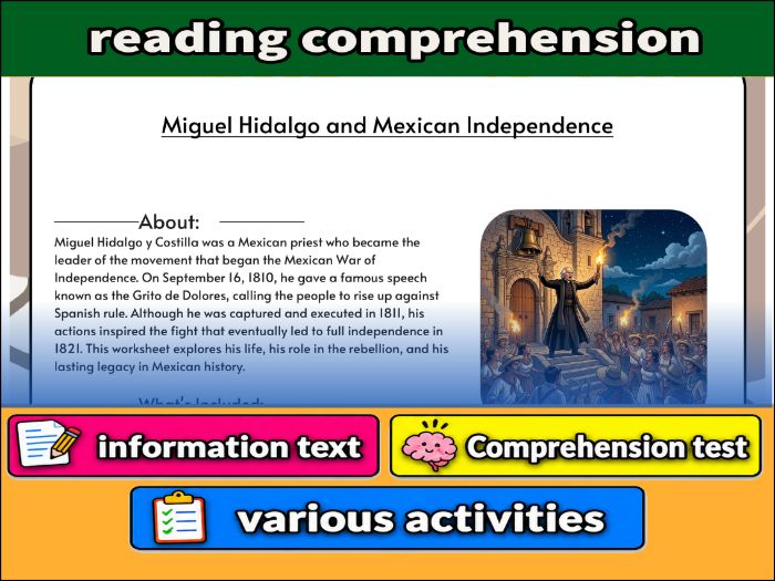 Miguel Hidalgo and Mexican Independence & Comprehension Test