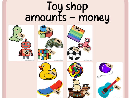 Toy shop- Maths- Money- amounts