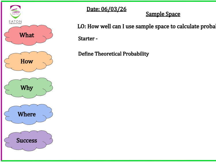 Sample Space Probability