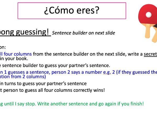 KS3 Spanish Family L5 ¿Cómo eres? (PPT+SB)