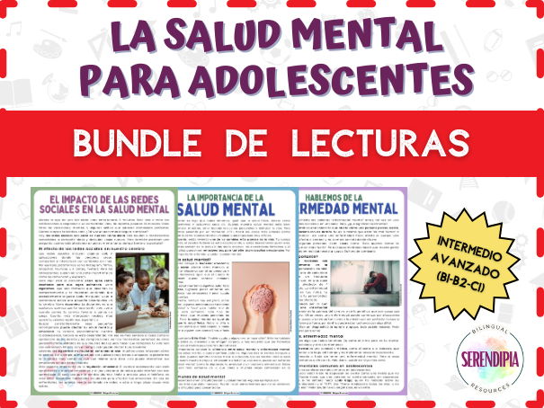BUNDLE | Salud Mental LECTURAS | Mental Health Spanish Reading Comprehension | B1-B2 C1-C2 LEVEL
