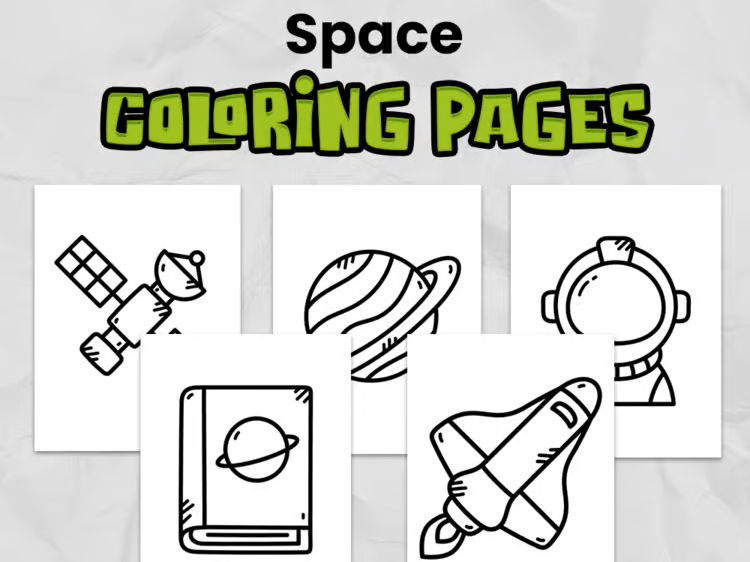 Space Coloring Pages | Science Printable Activity for Elementary