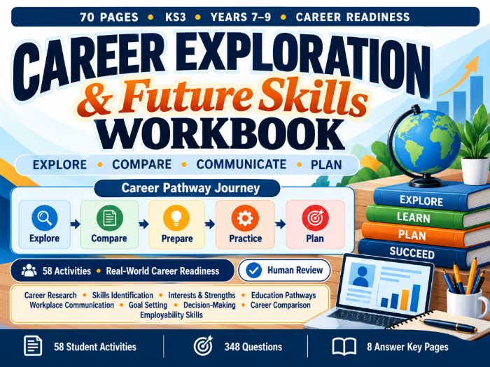 Career Exploration & Future Skills | KS3 Careers Education | 70 Pages