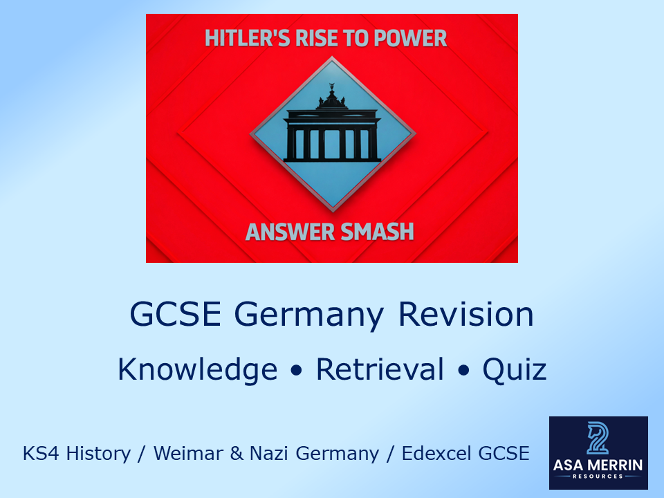 Hitler’s Rise to Power – Answer Smash Quiz | GCSE Germany Revision | House of Games Style