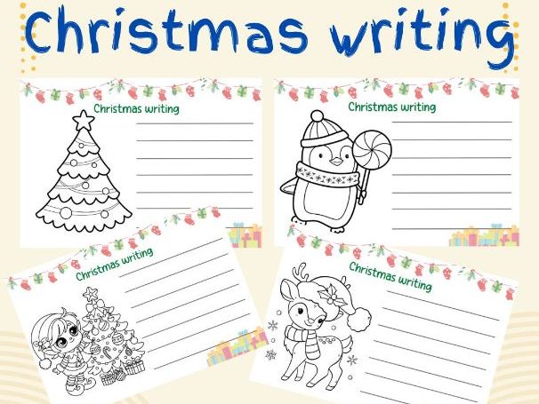 Christmas writing template- continuous provision