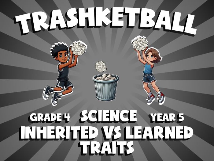 Inherited vs Learned Traits TRASHKETBALL Science Game | No-Prep Year 5 Review Activity