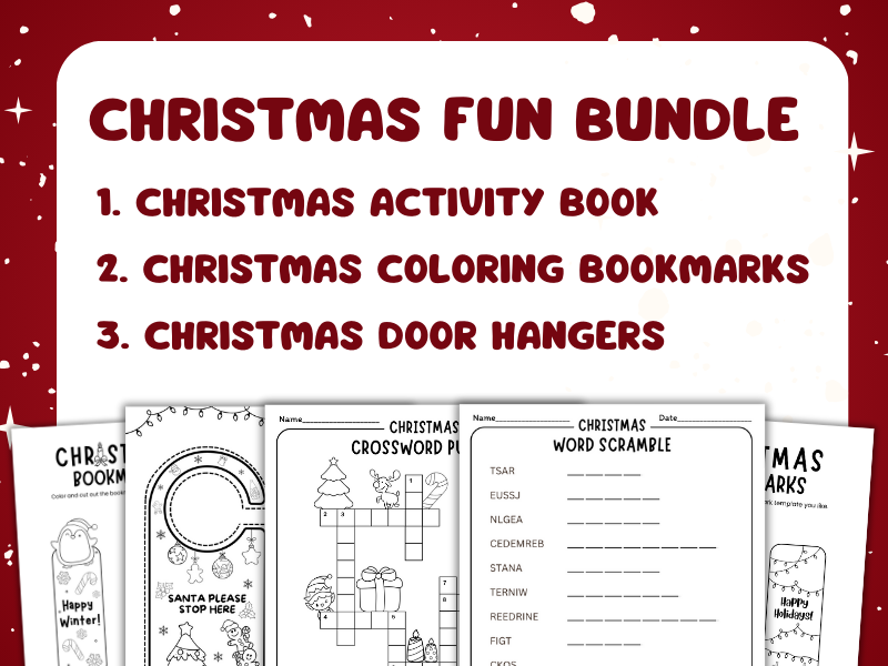Christmas Fun Bundle: Activities, Coloring, and Crafts