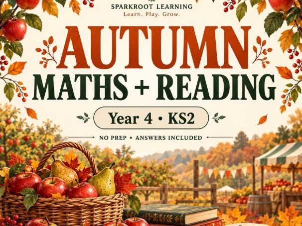Autumn Maths and Reading Activities | Year 4 KS2 | No Prep