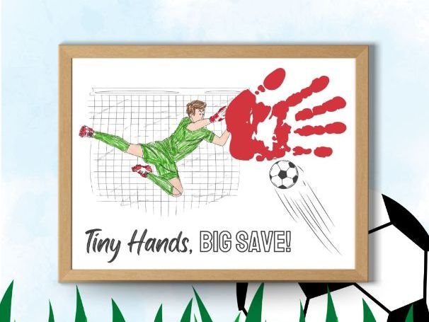 Soccer Goalkeeper Handprint Craft | Preschool Kindergarten Sports Activity