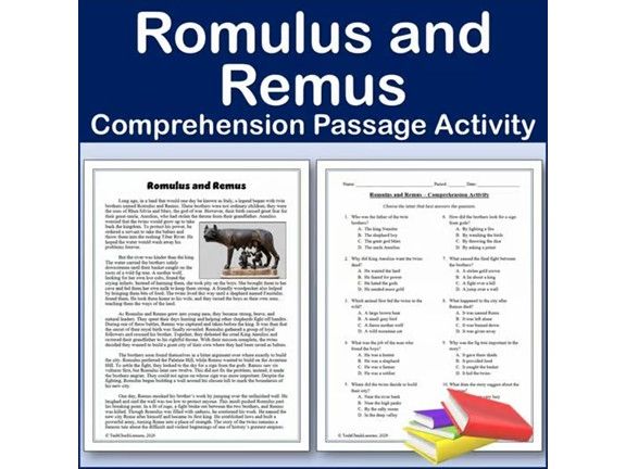 Romulus and Remus - Folklore Reading Comp Passage & Activity | Editable
