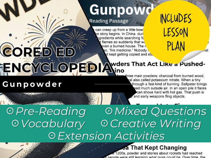 Gunpowder Reading Comprehension Passage - Cored Ed Encyclopedia