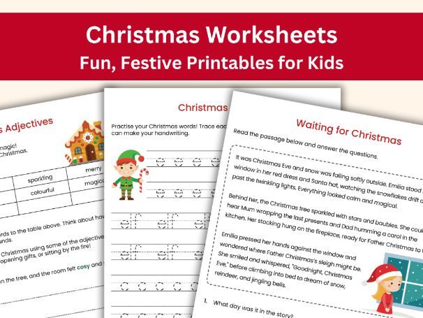 Christmas Mini Activity Pack | Printable Worksheets & Activities for Kids