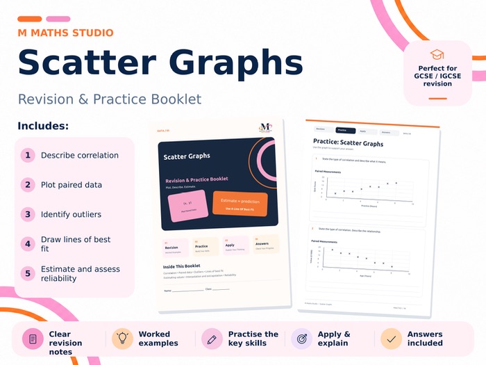 Scatter Graphs | Revision Booklet