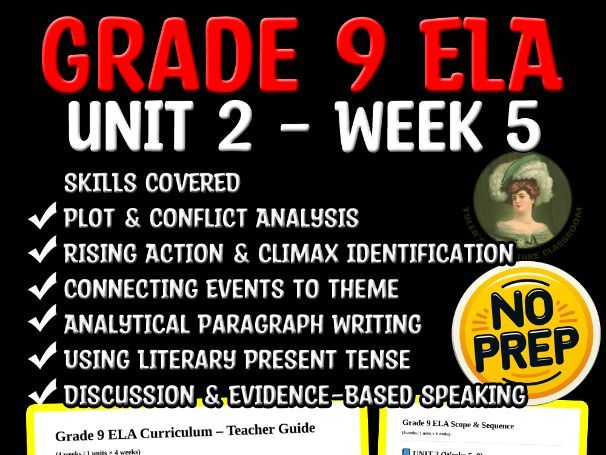 Grade 9 ELA Unit 2 Week 5 | Plot, Conflict & Theme in Short Stories