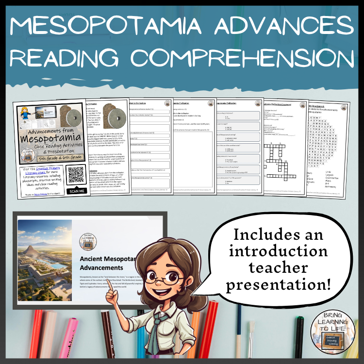 Advancements from Mesopotamia Reading Comprehension Activities | Year 5 ...