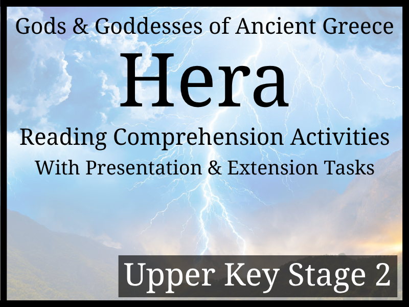 Hera Reading Comprehension Activities | Year 5 & Year 6 | UKS2