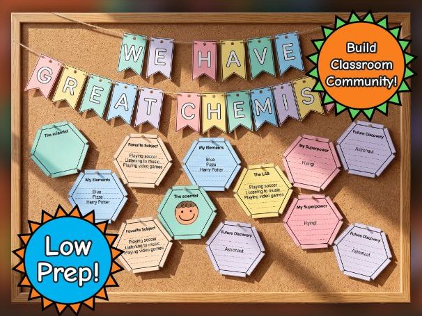 All About Me Back to School Activity & Bulletin Board Craft, The Chemistry of Me