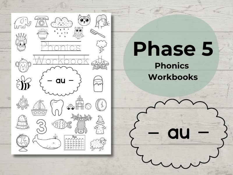 Phase 5 Phonics Workbook au sound