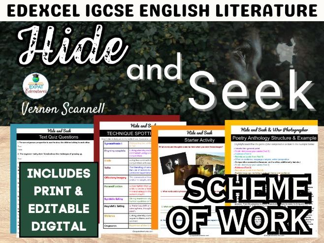 Editable Hide and Seek Poetry Resources