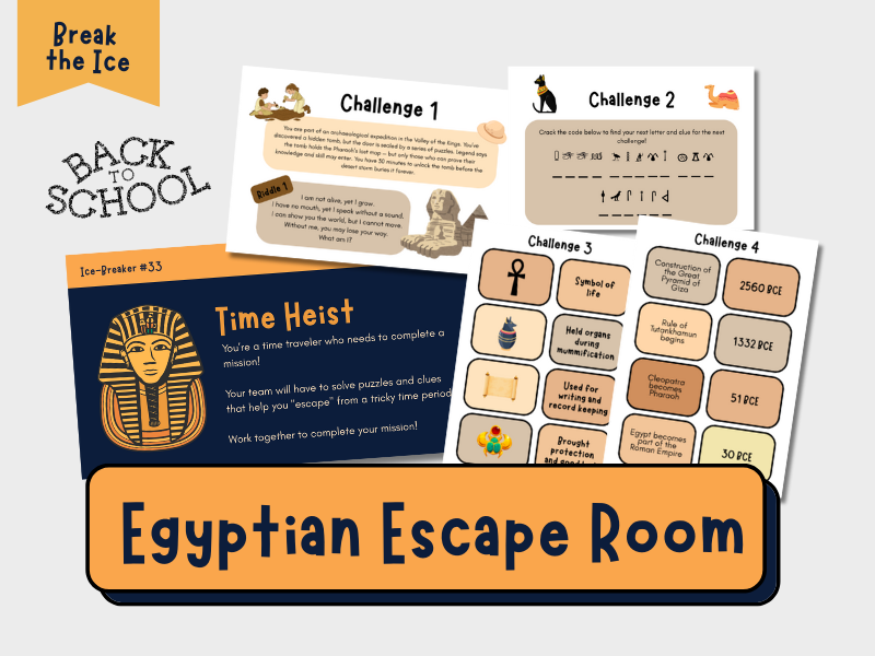 Ancient Egypt Escape Room Activity & Game (KS2–3)