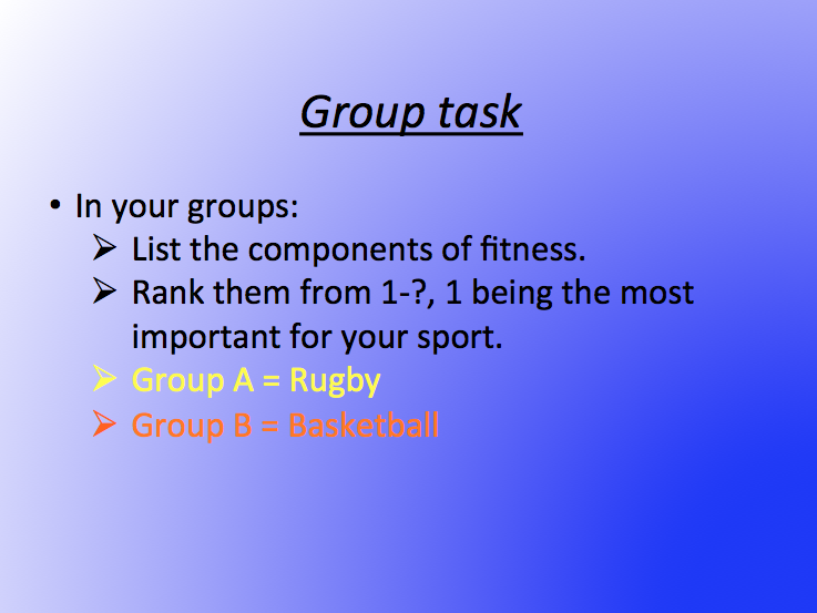 Fitness requirements and testing Teaching Resources