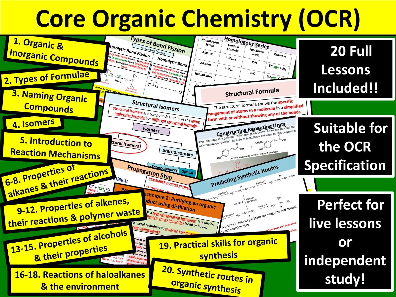 Core Organic Chemistry (OCR)