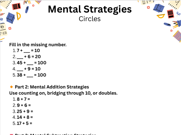 Addition and Subtraction Worksheets