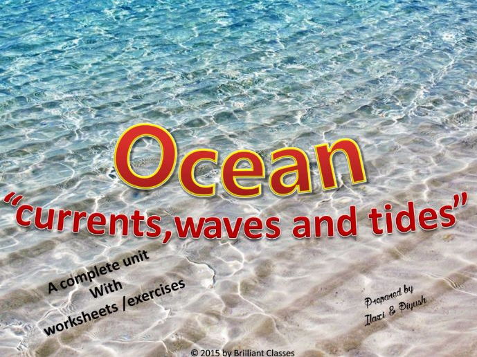 Ocean Currents Waves And Tides Types And Causes With Worksheets