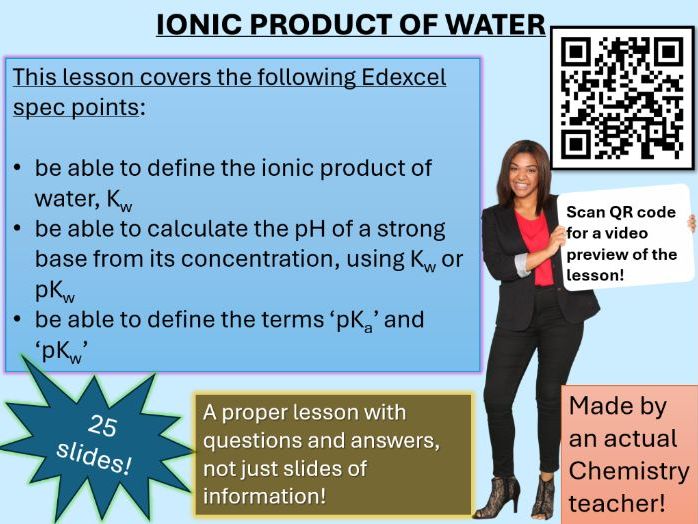 Ionic Product of Water (scan for video preview)