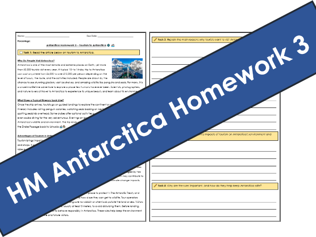 Tourism to Antarctica HWK 3