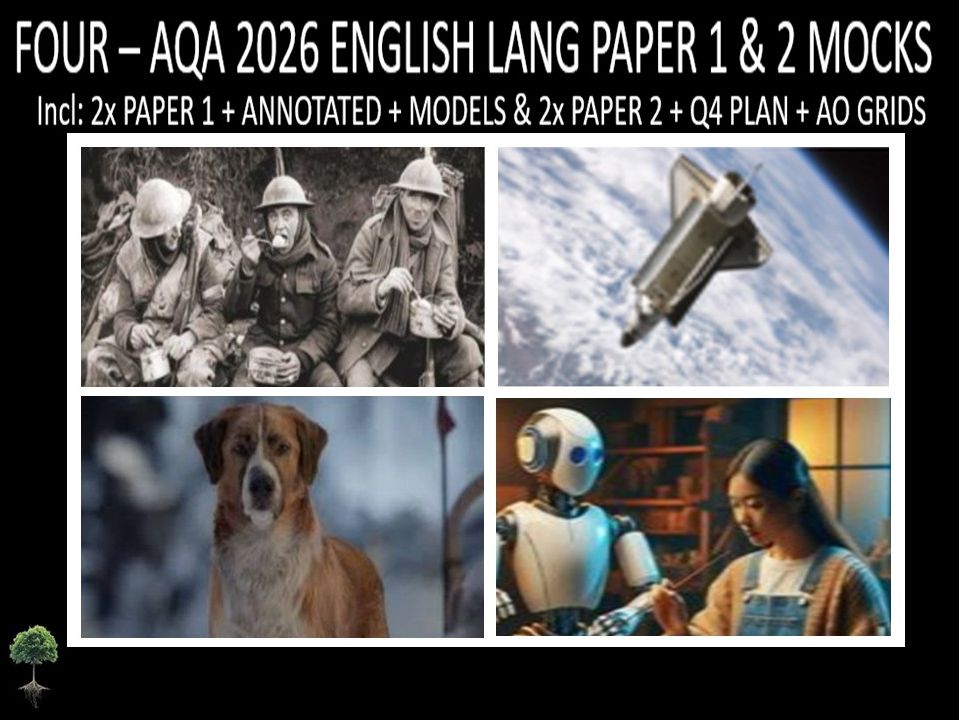 FOUR - AQA PAPER 1 & 2 | 2026 FULL MOCKS | ANNOTATED | Q4 PLAN | AO GRIDS | MODELS