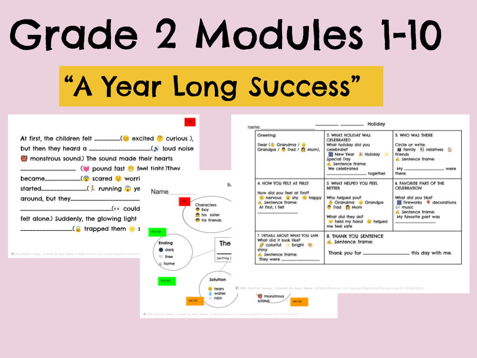 Grade 2 Comprehensive Writing Curriculum Mega Bundle - All Modules & Literacy Packs