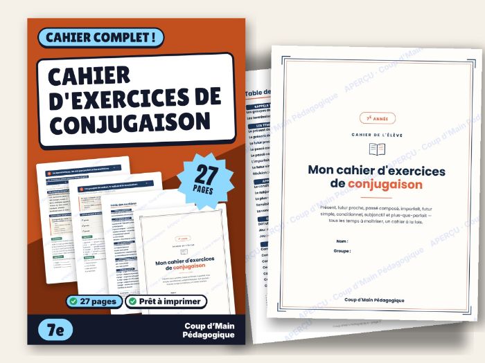 French Verb Conjugation Workbook Grade 7 Subjunctive Pluperfect | Conjugaison