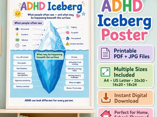 ADHD Iceberg Poster