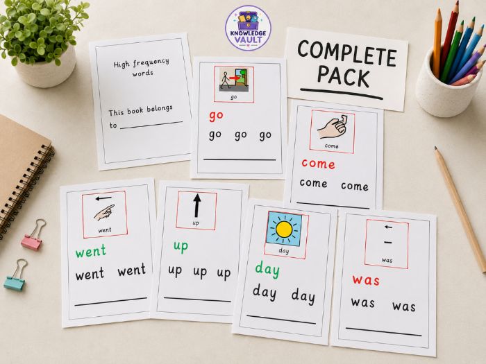 High Frequency Words Booklet | Visual Reading & Writing Practice | EYFS KS1 SEND