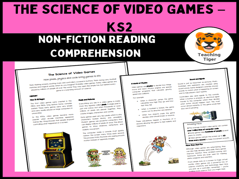 The Science of Video Games – KS2 Reading Comprehension