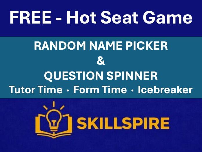 FREE Random Name Picker & Question Spinner | Tutor Time, Form Time & Starters | KS3–KS5