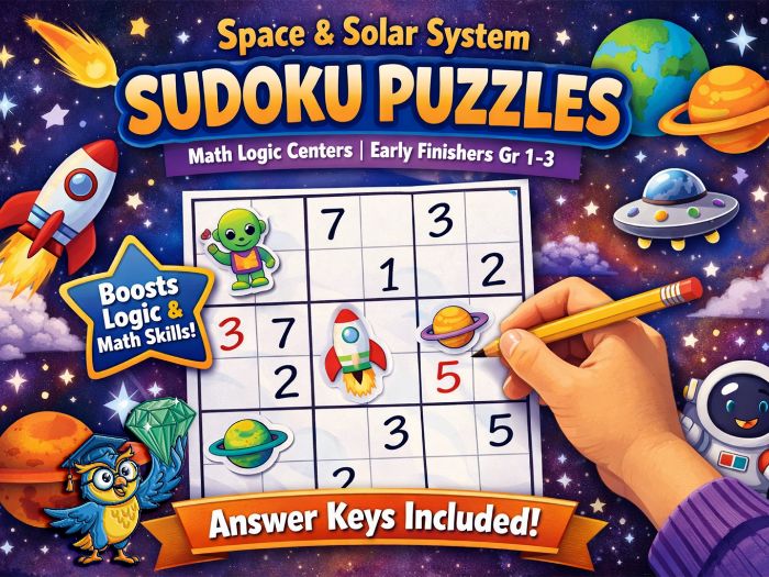 Space Sudoku Math Logic Puzzles