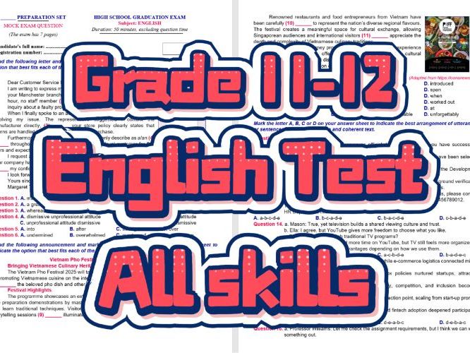 Advanced English Exam: Cloze, Cohesion & Critical Reading