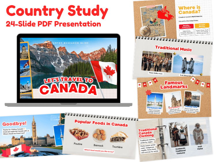 Canada Country Study | 24-Slide Geography & Culture Presentation