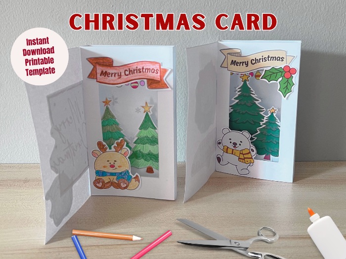 Christmas Tunnel Box Card DIY project
