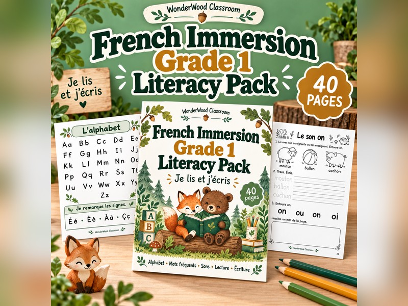 French Immersion Grade 1 Literacy Pack - Je lis et j'écris