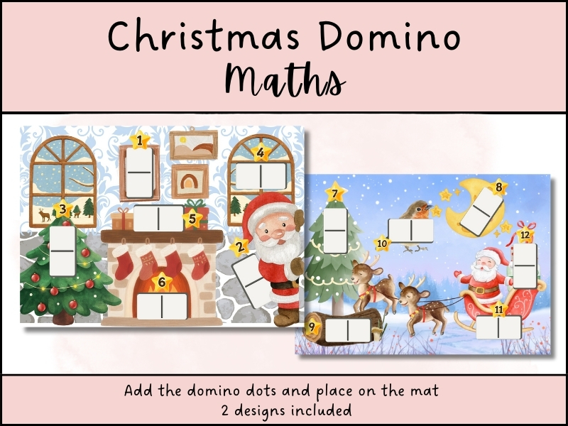 Christmas Domino Addition Maths Activity